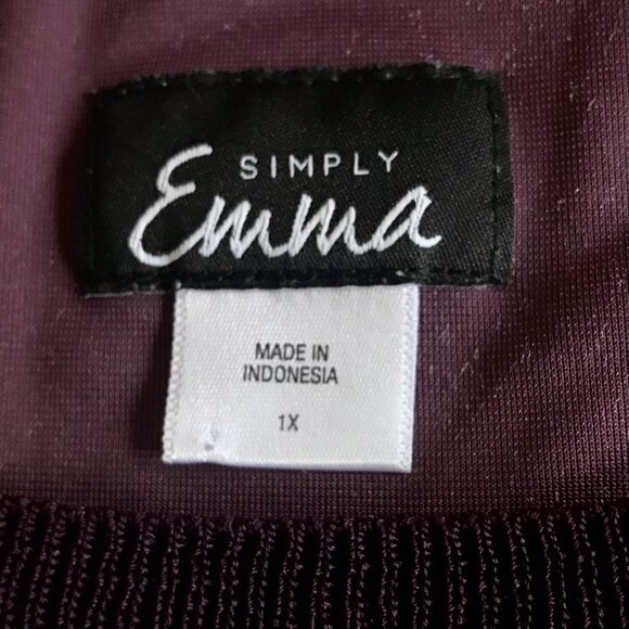 Simply Emma Purple Velvet Sleeveless Blouse Size 1X Witchcore FairyCore Fall - Picture 5 of 8